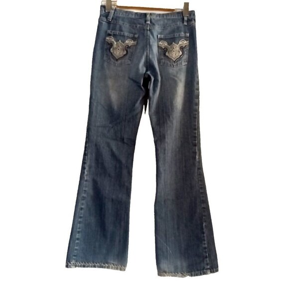 Bisou Bisou Denim - Vintage Bisou Bisou Jeans Women 4 Flared Hippie Boho 29 x 31